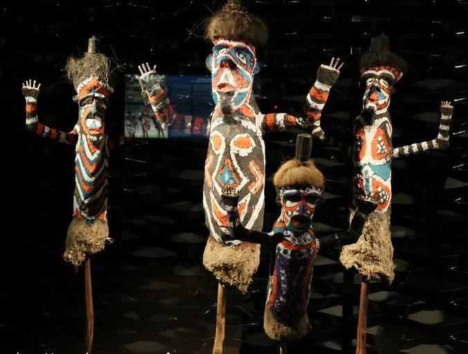 Proantic: Grande Marionnette Malekula, Bâton De Danse Rituel Du Vanua