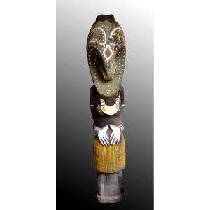 Exceptional And Rare Figure De Grade "maternité" Malakula Vanuatu Océanie Art Premier