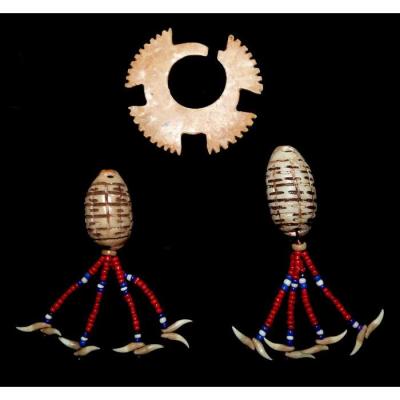 Norht Malaita  Lot Ear Ornaments Solomon Islands Oceania Primitive Art
