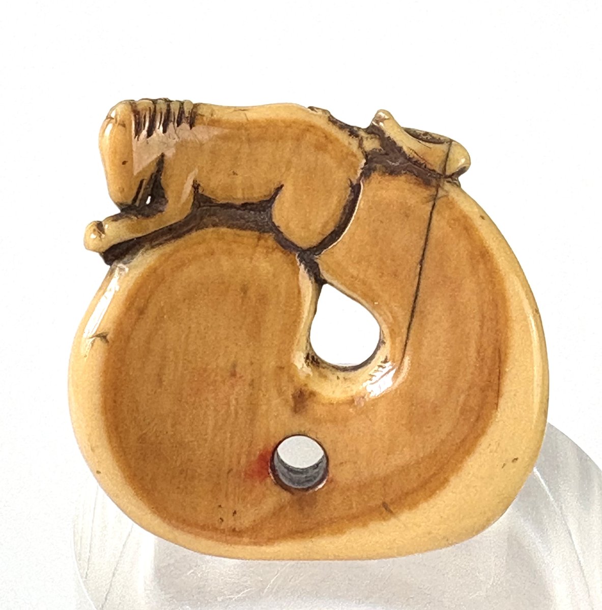 Netsuke Depicting The Horse Chorako Emerging From Its Gourd-photo-1