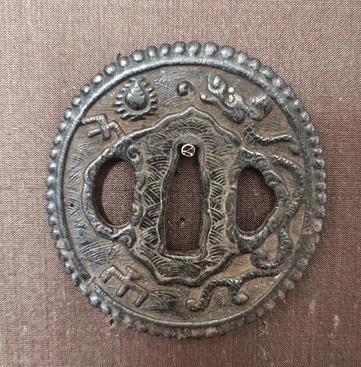Water Dragon Iron Tsuba-photo-2