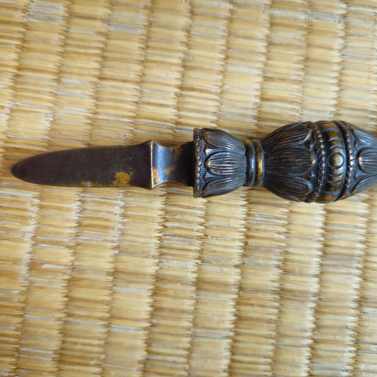 Set Of 3 Japanese Ormolu Dorje And Vajra-photo-6