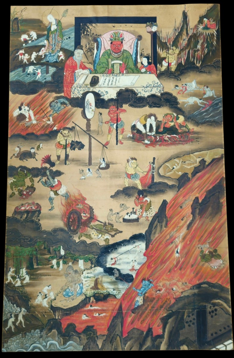 Painting On Paper Depicting The Japanese Underworld