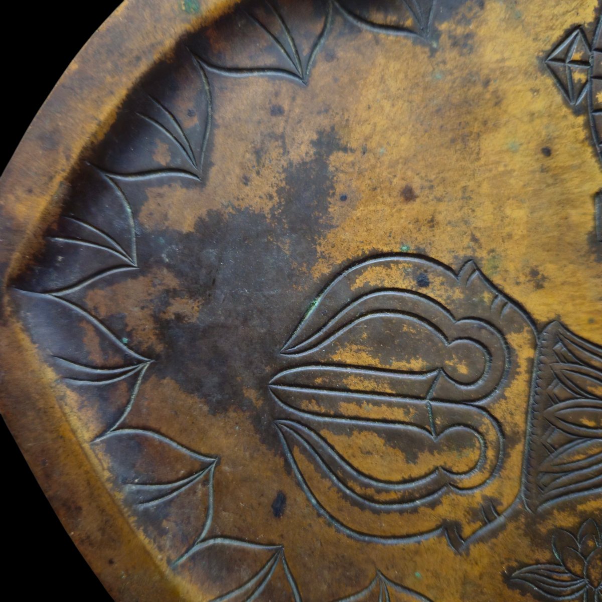 Kongōban.bronze Tray For Rinpo And Vajra .kamakura. Japan-photo-1
