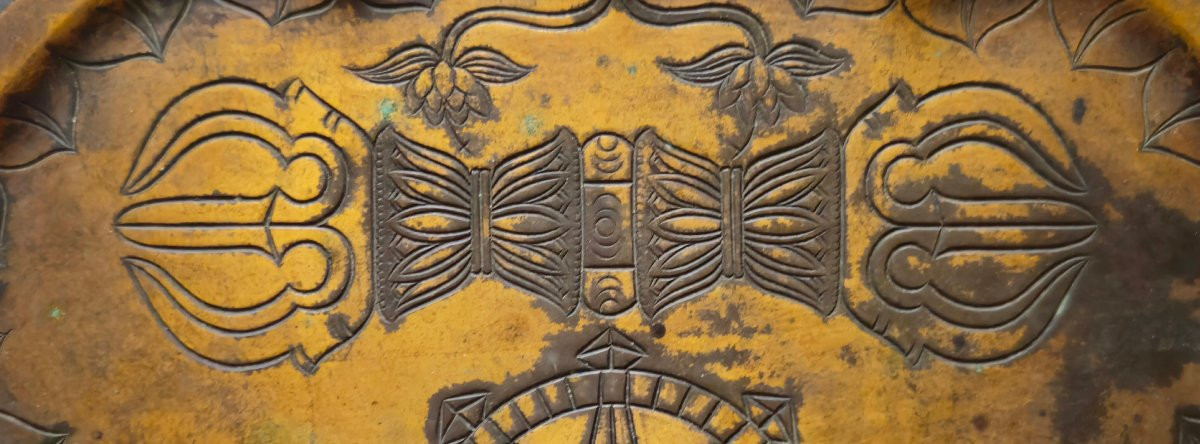 Kongōban.bronze Tray For Rinpo And Vajra .kamakura. Japan-photo-2