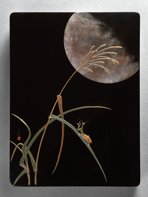 Shibata Zeshin, ryoshibako Mante religieuse sous la lune