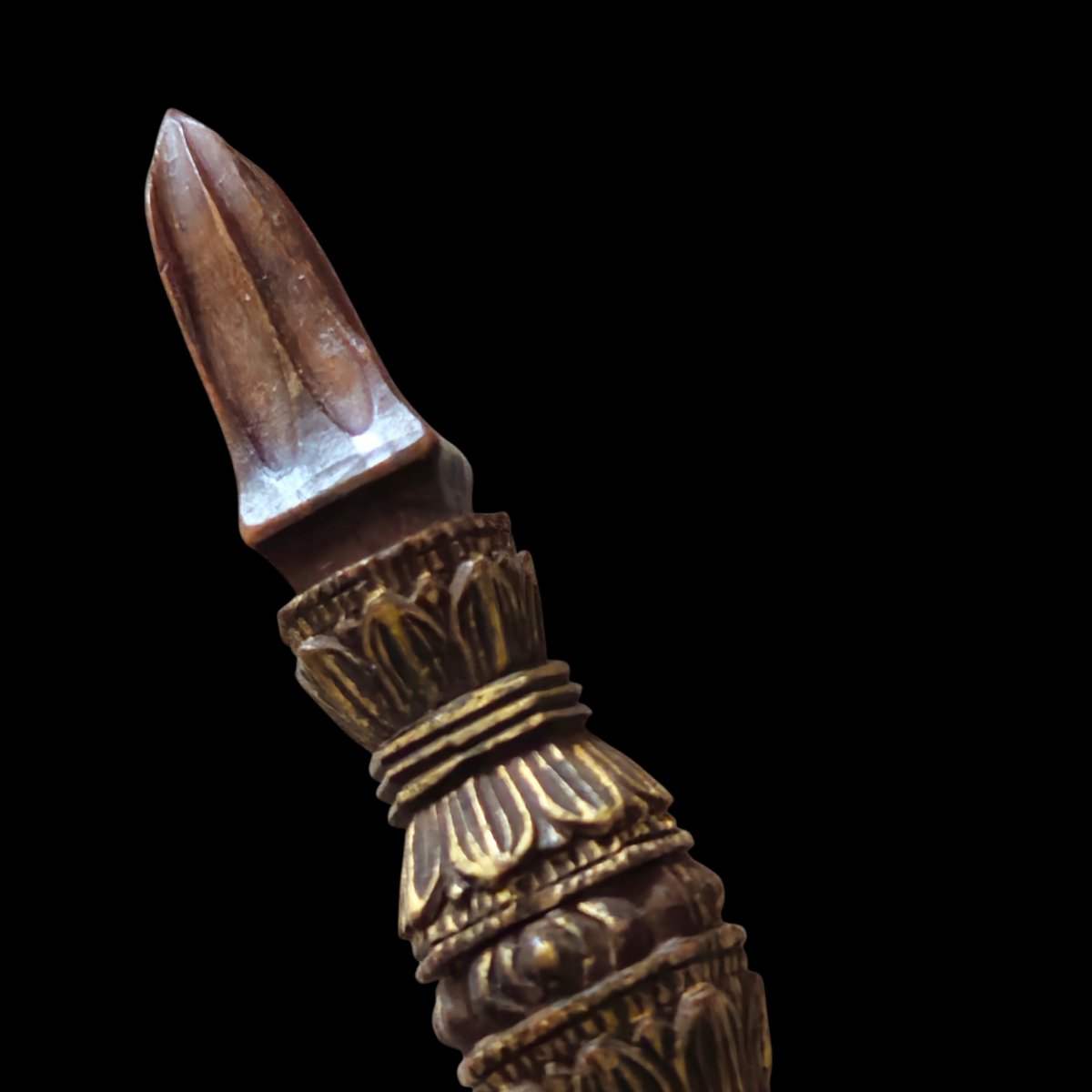 3 Buddhist Ritual Kongo In Gilded Wood.japan-photo-4