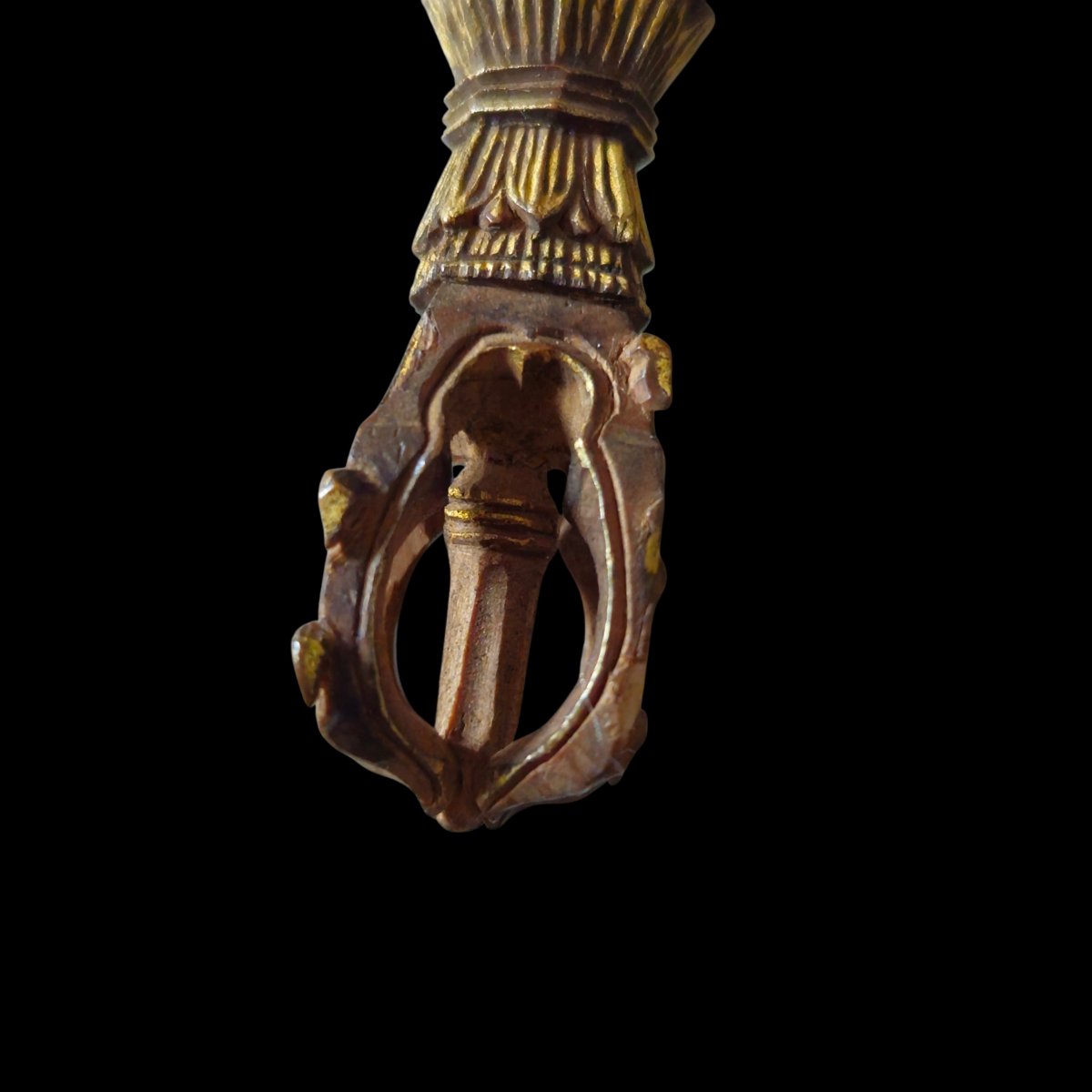 3 Buddhist Ritual Kongo In Gilded Wood.japan-photo-3