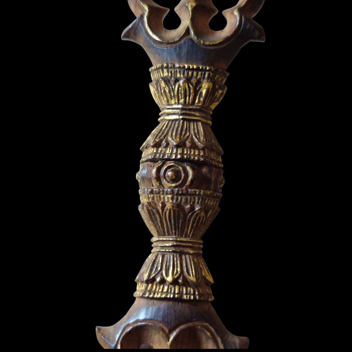 3 Buddhist Ritual Kongo In Gilded Wood.japan-photo-7