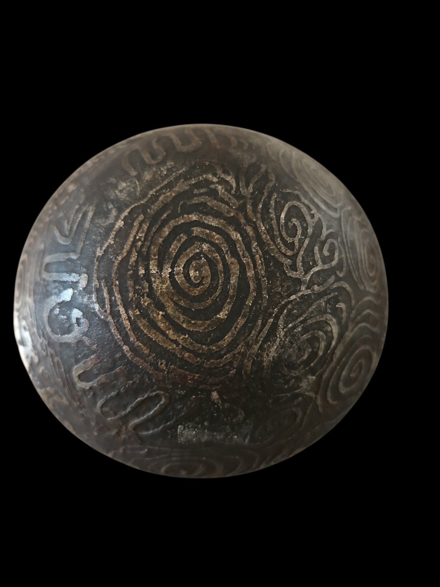 Sphère talisman d'Indonésie aux 2 divinités SEMAR et dragon -photo-1