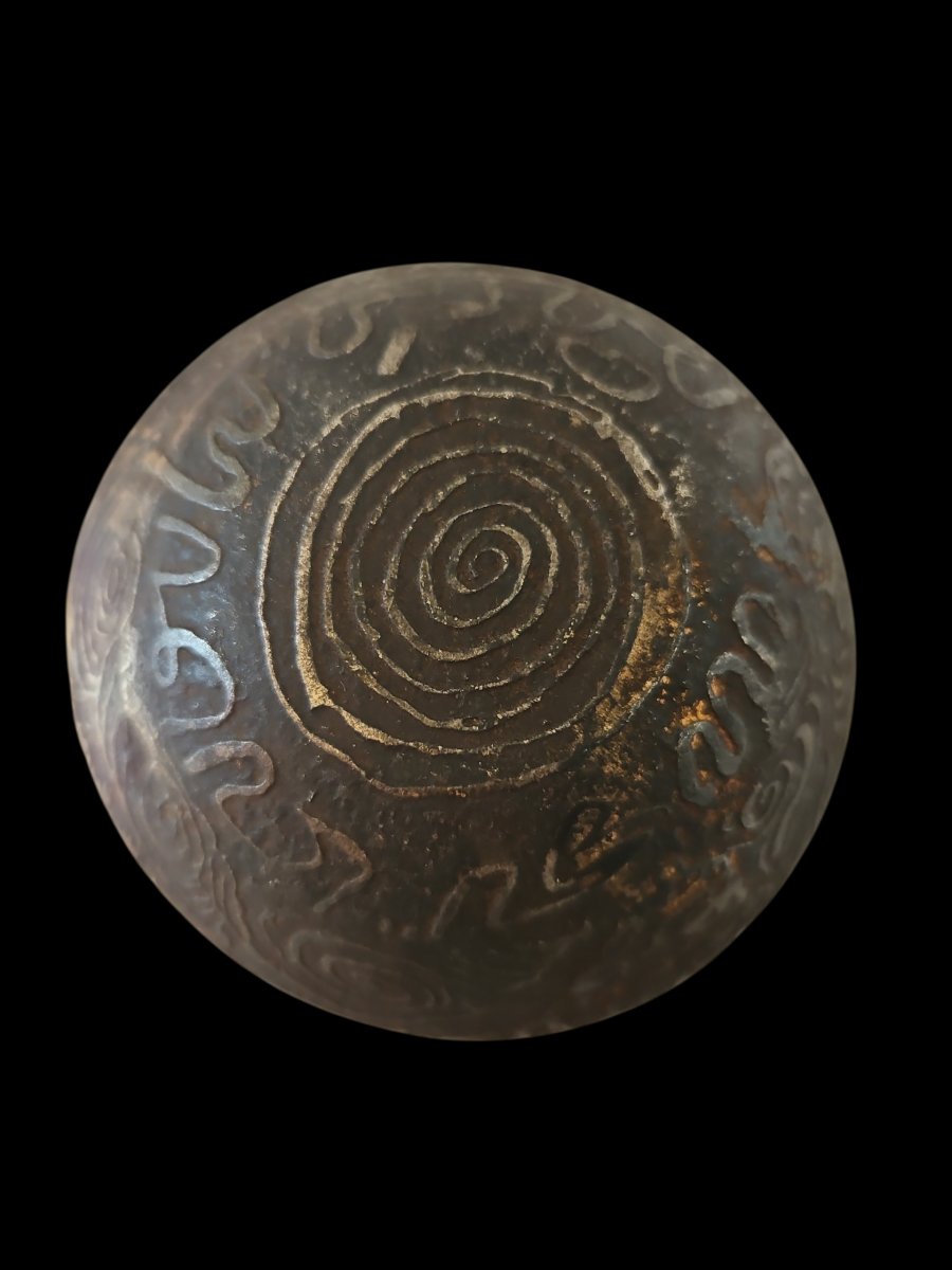 Sphère talisman d'Indonésie aux 2 divinités SEMAR et dragon -photo-2