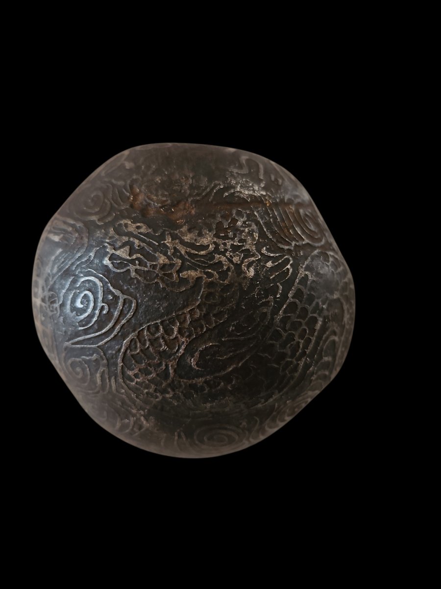 Sphère talisman d'Indonésie aux 2 divinités SEMAR et dragon -photo-3