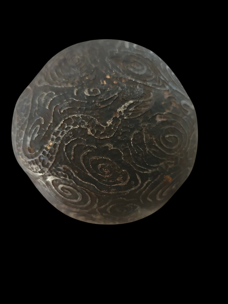Sphère talisman d'Indonésie aux 2 divinités SEMAR et dragon -photo-4