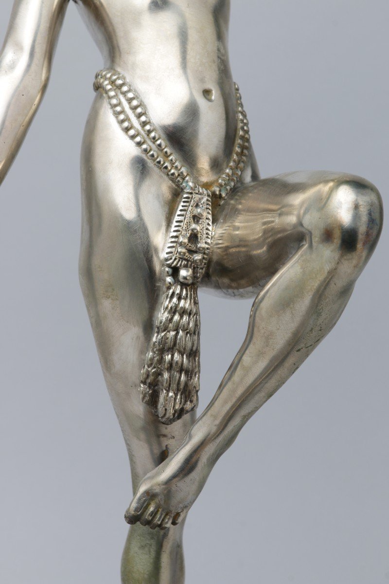 Silver Bronze By Emile Adolphe Monier (1883-1970)-photo-4