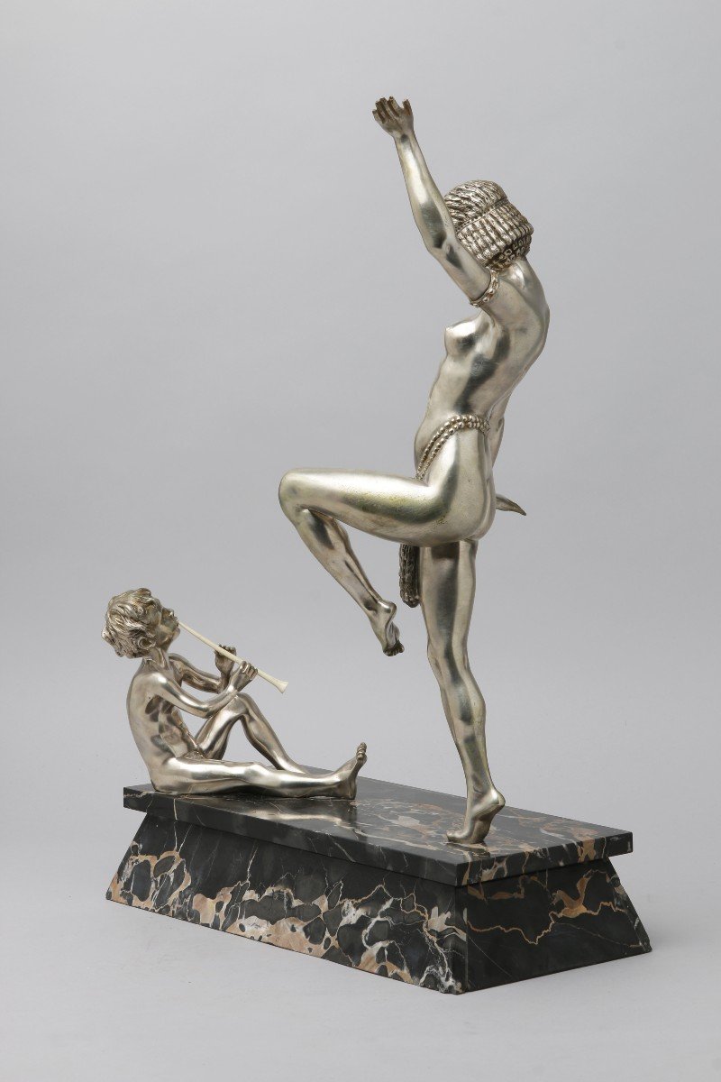 Silver Bronze By Emile Adolphe Monier (1883-1970)-photo-4
