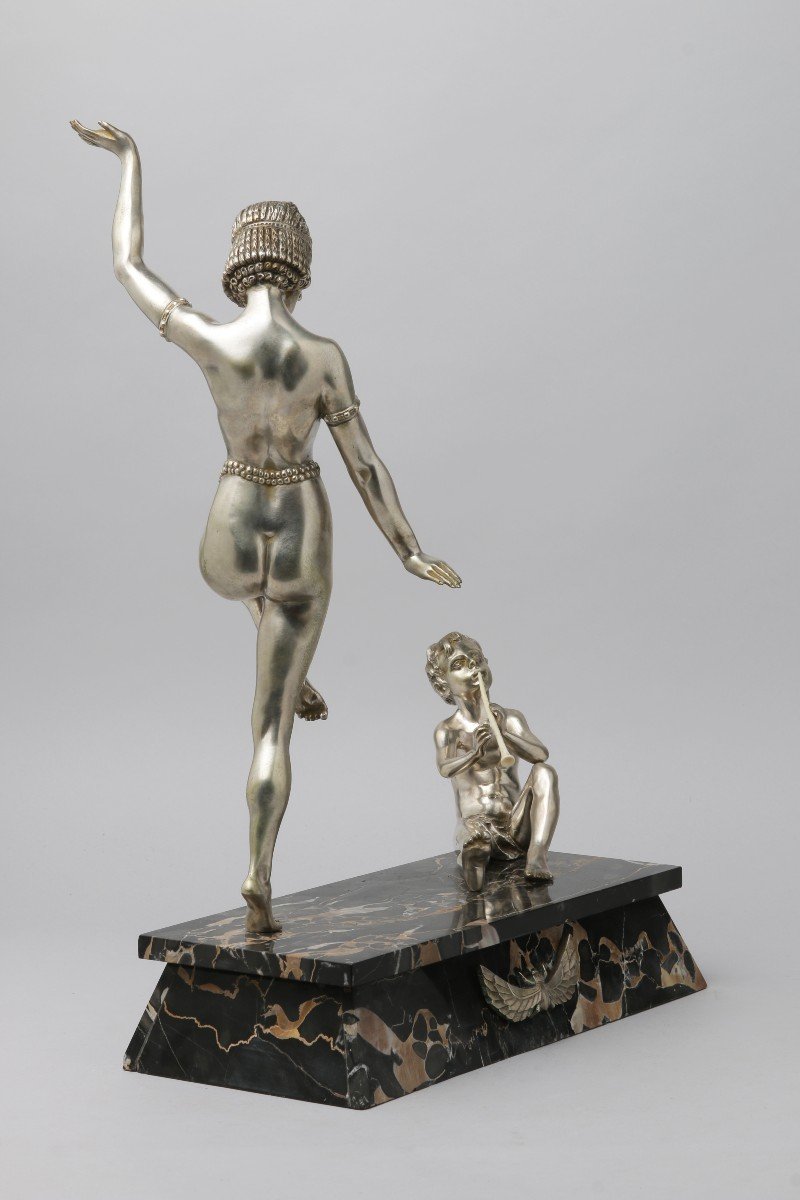 Silver Bronze By Emile Adolphe Monier (1883-1970)-photo-5
