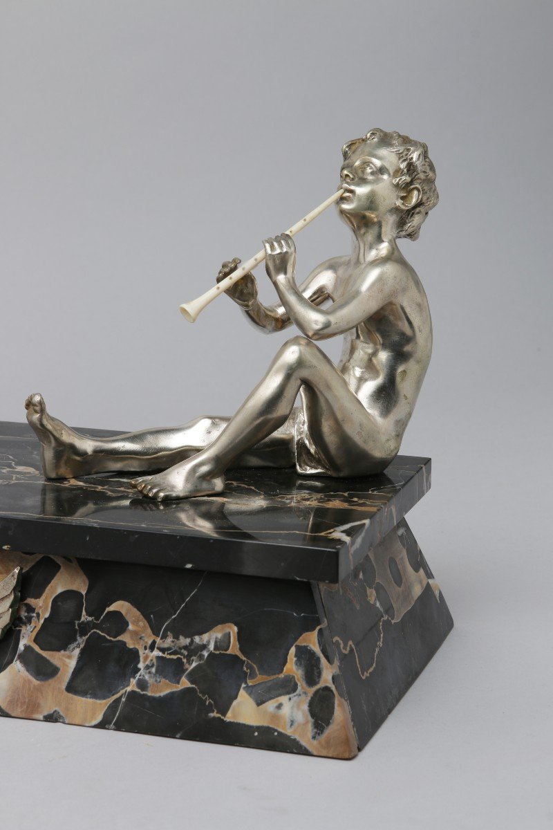 Silver Bronze By Emile Adolphe Monier (1883-1970)-photo-6