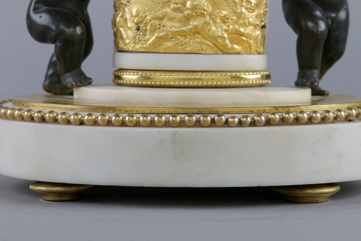 Délicate Et Superbe Pendule Lyre d'époque Louis XVI-photo-4