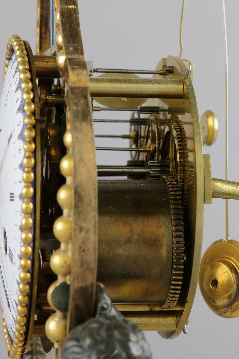 Délicate Et Superbe Pendule Lyre d'époque Louis XVI-photo-7