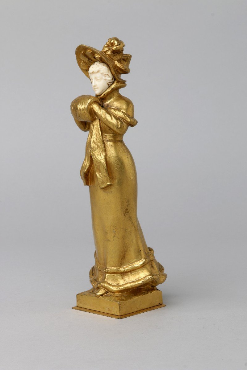 Chryselephantine By Eugène Bernard Art Nouveau-photo-1