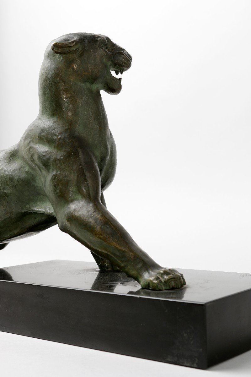 Bronze Lionne Art Déco-photo-3