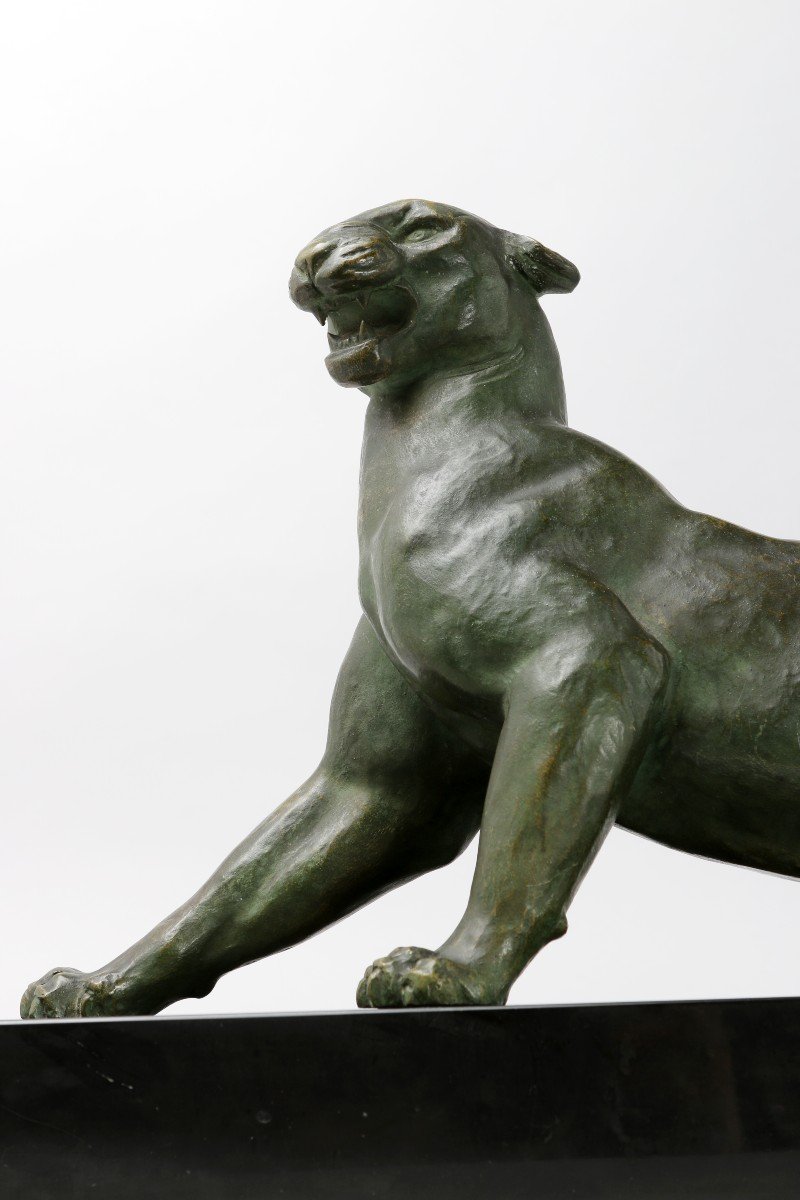 Bronze Lionne Art Déco-photo-5