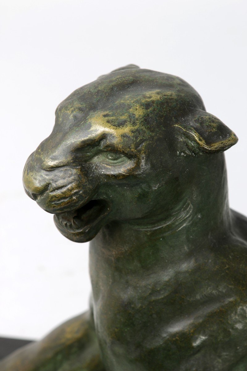 Bronze Lionne Art Déco-photo-6