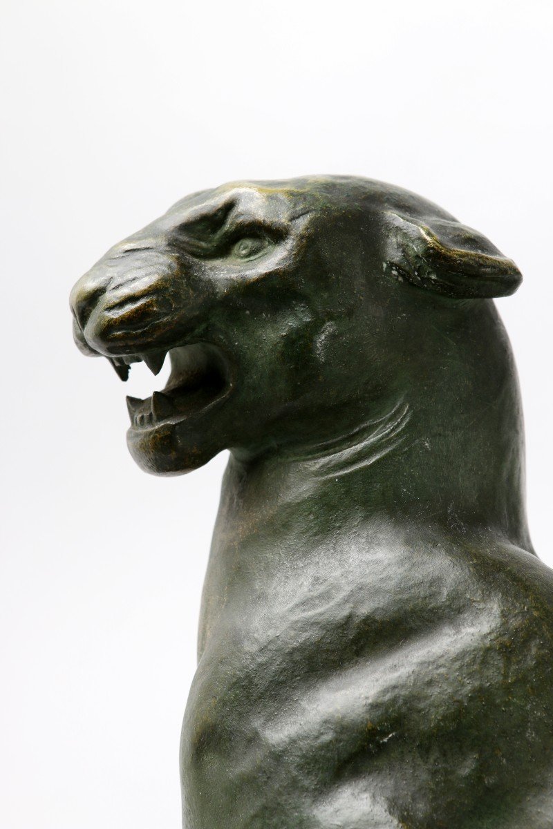 Bronze Lionne Art Déco-photo-7