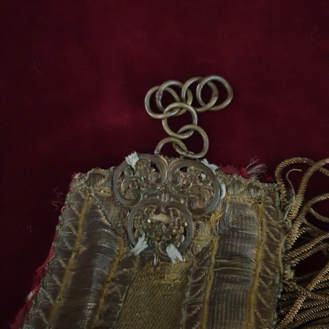 Element Of Chappe In Gold Wire Period XIX Th Century-photo-1