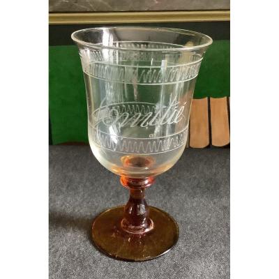 Verre « amitié « 