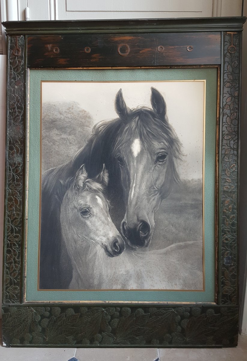 Viennese Secession Frame And Mare Engraving