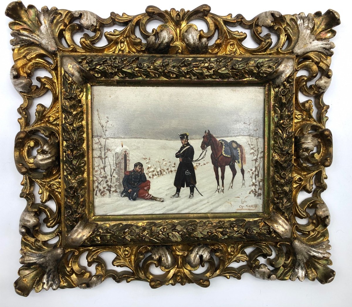 XIX Christian Sell (1831-1883) Germany A Pair Of Paintings On The Franco-german War-photo-3