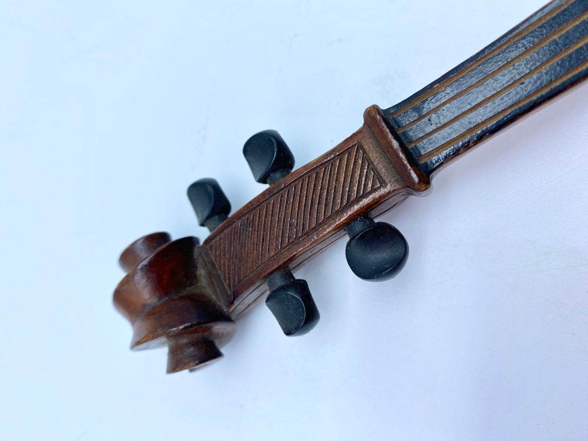 19th Century France Paris Georges Dreyfus Curiosity Leg Handle In The Shape Of A Violin Handle-photo-5