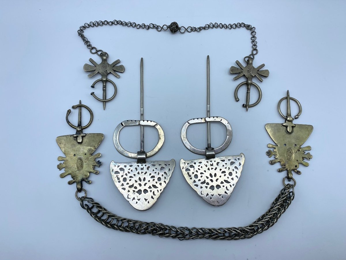 Bijoux Ethnique Maroc Berbère Fibules En Argent Massif -photo-3