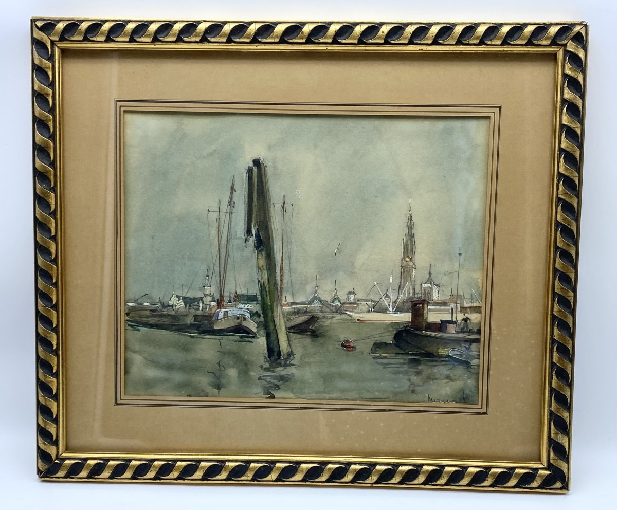 Belgique Armand Massonet (1892-1979) Trois Aquarelles Encadrées