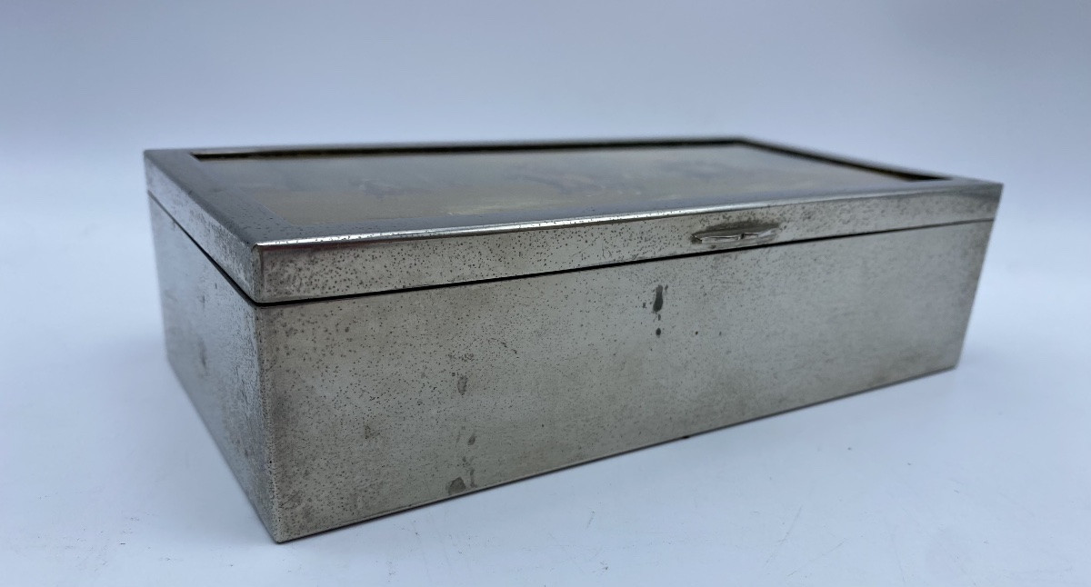 George Wright (1860-1942) British Art Deco Painted Polo Box-photo-4