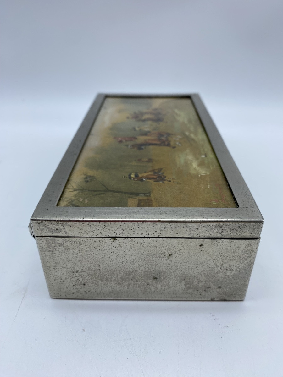 George Wright (1860-1942) British Art Deco Painted Polo Box-photo-1