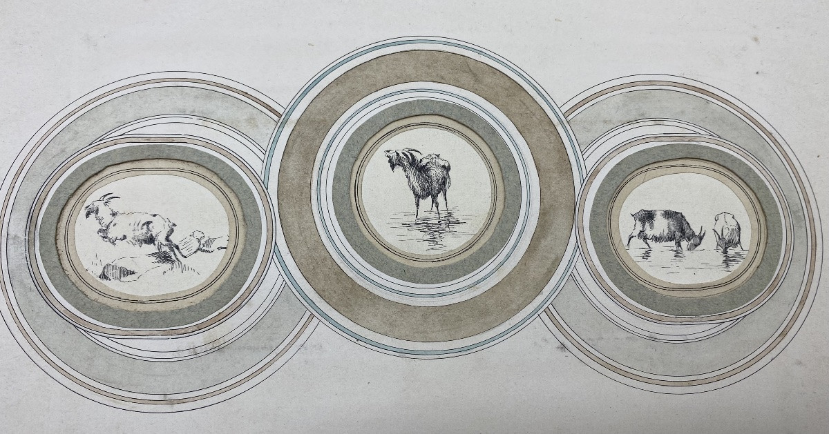 France V. Berré Antique Collection Of 22 Ink Drawings Of Farm Animals Animal Art-photo-5
