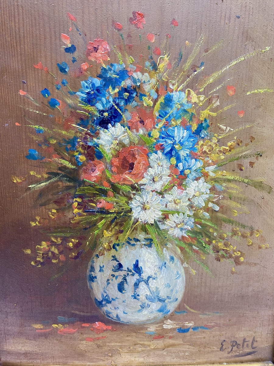EUGÈNE PETIT (FRANCE 1839-1886) HUILE SUR PANNEAU PAINTURE DES FLEURS le-photo-4