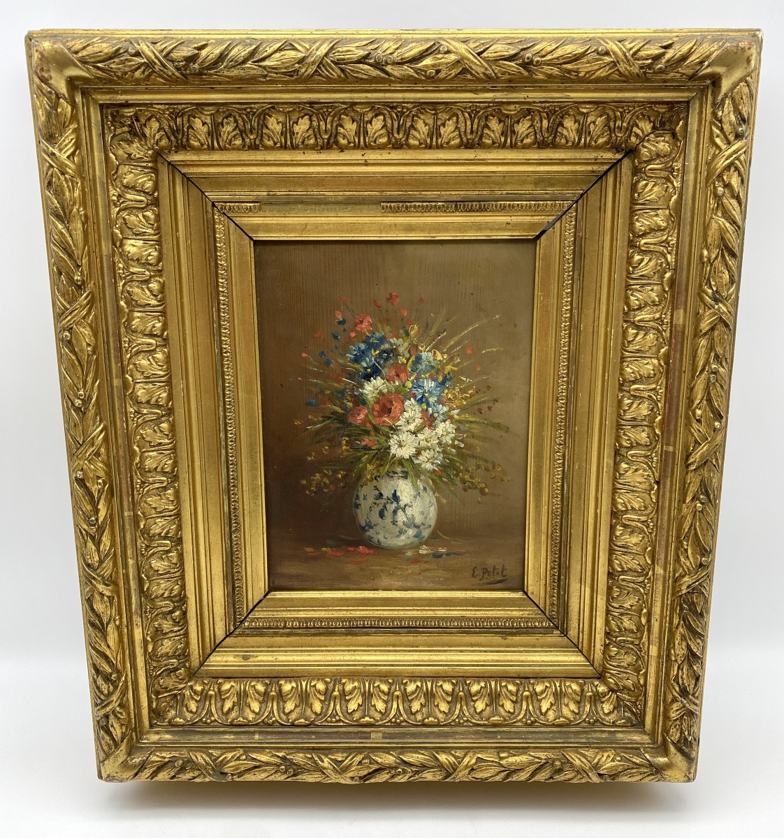 EUGÈNE PETIT (FRANCE 1839-1886) HUILE SUR PANNEAU PAINTURE DES FLEURS le