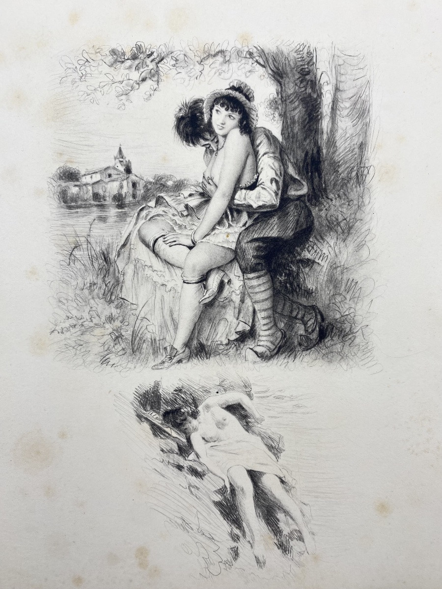 France Paul émile Bécat (1885-1960) 15 Erotic Engravings Or Etchings-photo-1