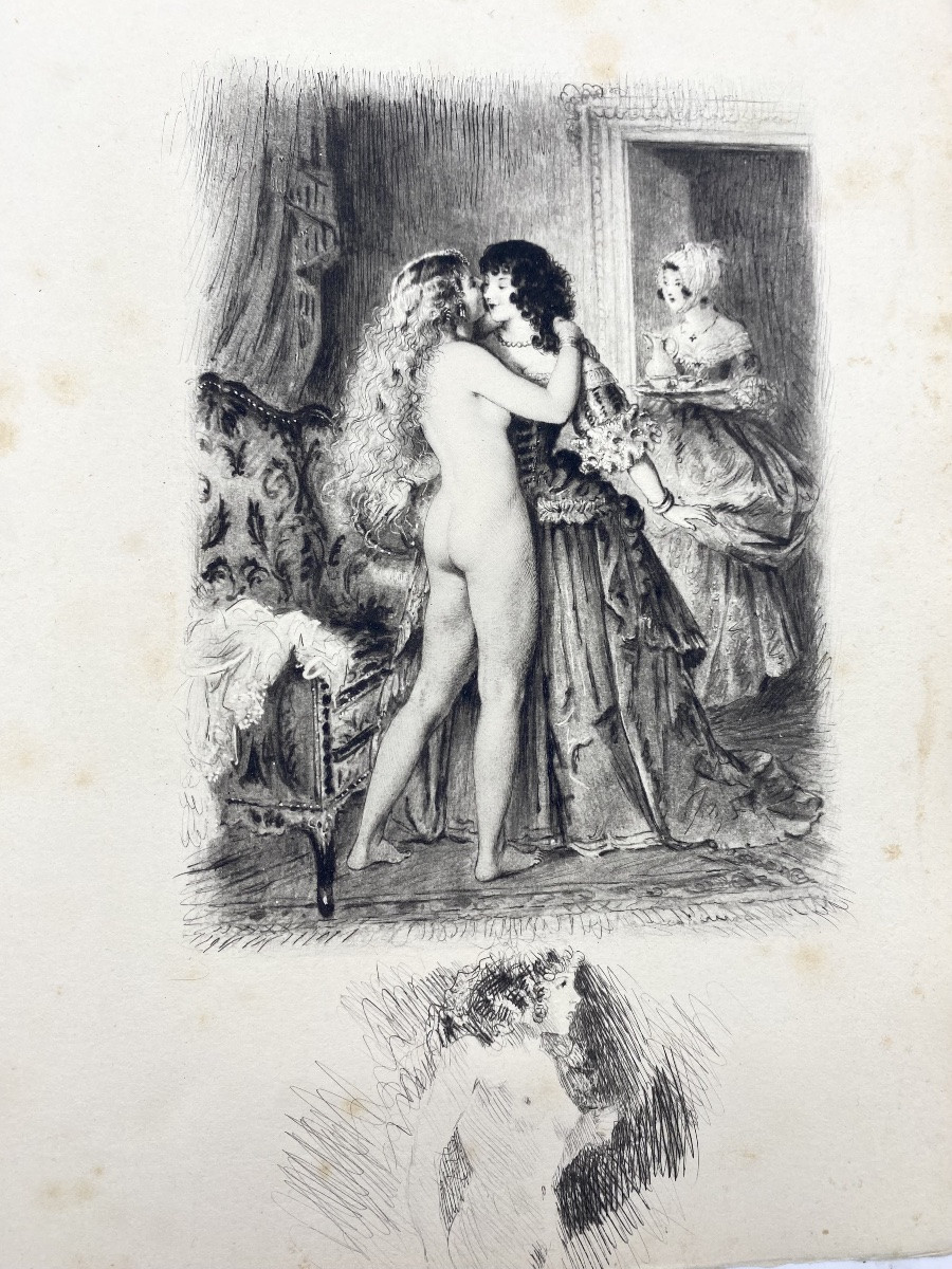 France Paul émile Bécat (1885-1960) 15 Erotic Engravings Or Etchings-photo-3