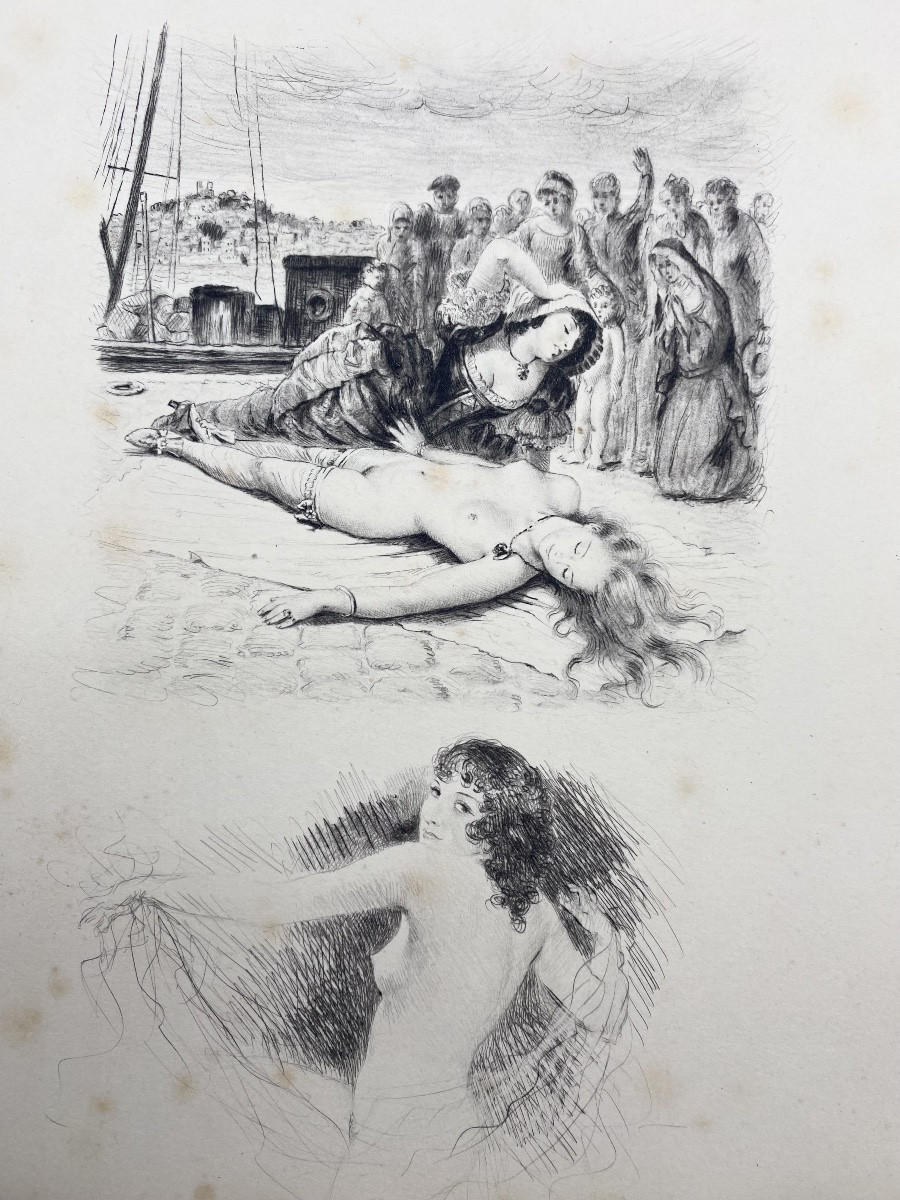 France Paul émile Bécat (1885-1960) 15 Erotic Engravings Or Etchings-photo-8
