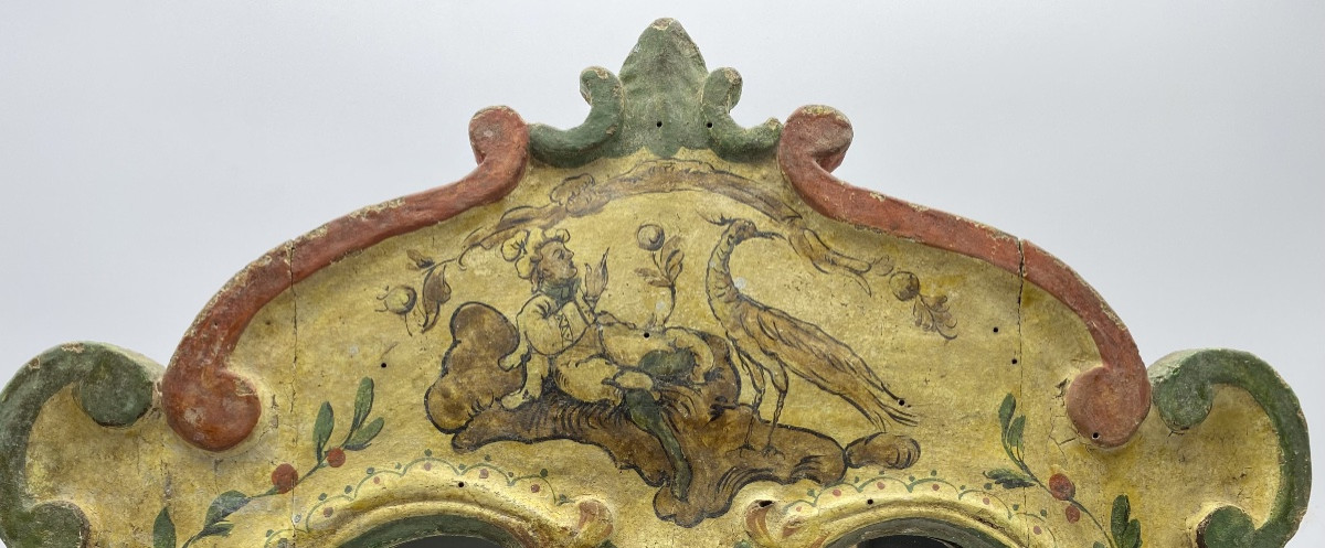 Italy Miroir ancien de coiffeuse  vénitienne rococo du XVIIIe/XIXe siècle-photo-4