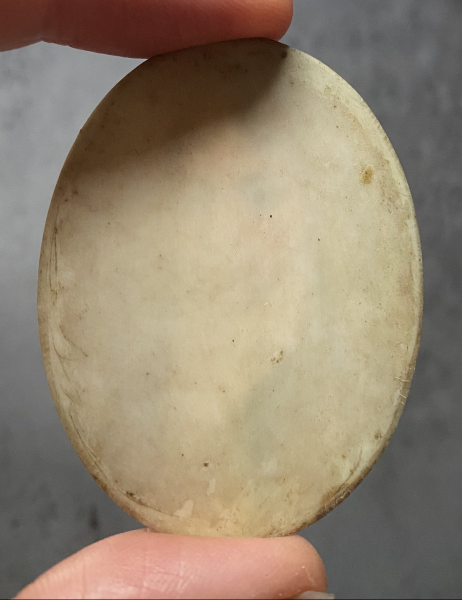 XVIIIe ANCIEN PORTRAIT MINIATURE FRANÇAIS 1790-1800 NOBLE -photo-5