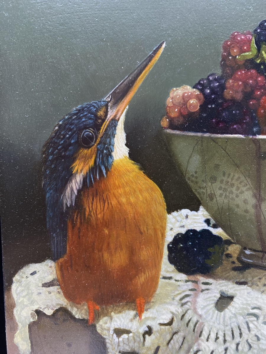 Gabriel Gressie, Modern Art, Oil Painting On Panel, Kingfisher-photo-1