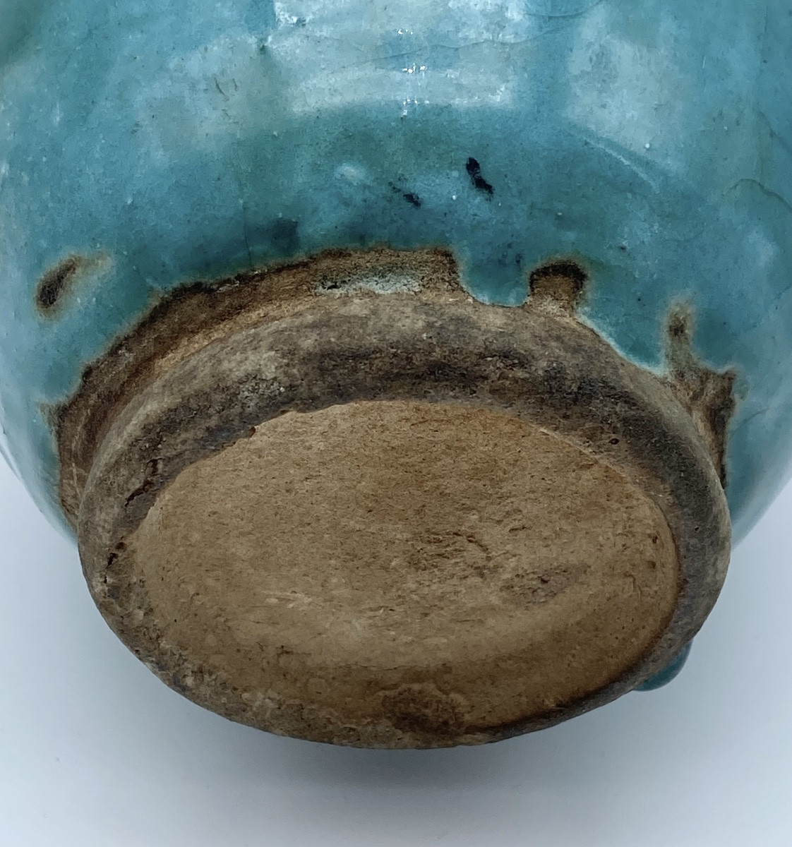 Antique Persian Islamic Safavid Ceramic Vase With Turquoise Glaze-photo-8