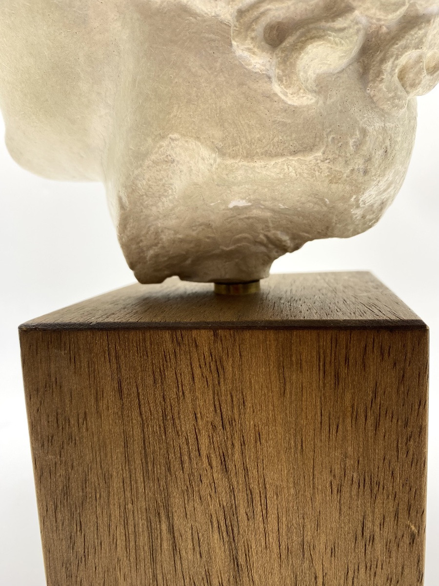Roman Head In Plaster And Marble After An Original Greek Diadumenus-photo-5
