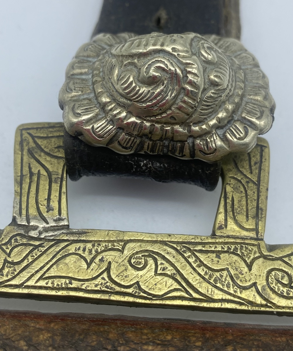 XIX RARE GRANDE POCHE À SILEX TIBÉTAINE ANCIENNE MECHAG EN ARGENT DE L'HIMALAYA ET CORAIL-photo-4