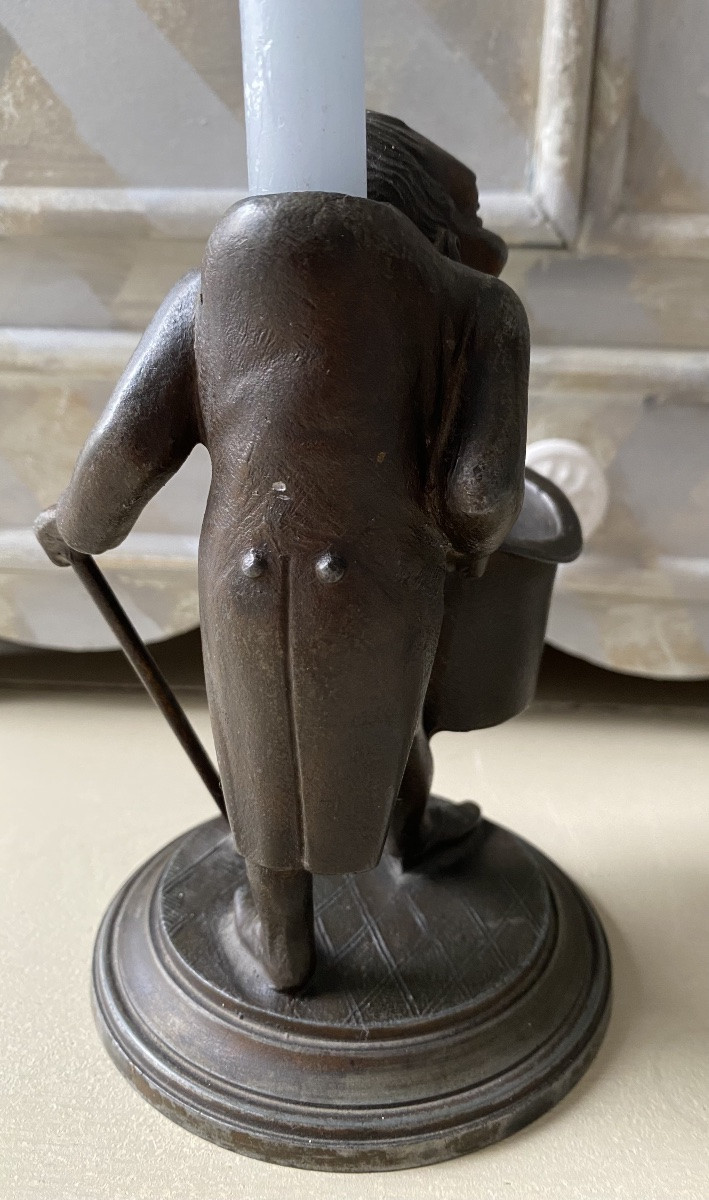 19th Century Rare Caricature Of A Hunchback Matchholder Pyrogen Style Daumier-photo-4